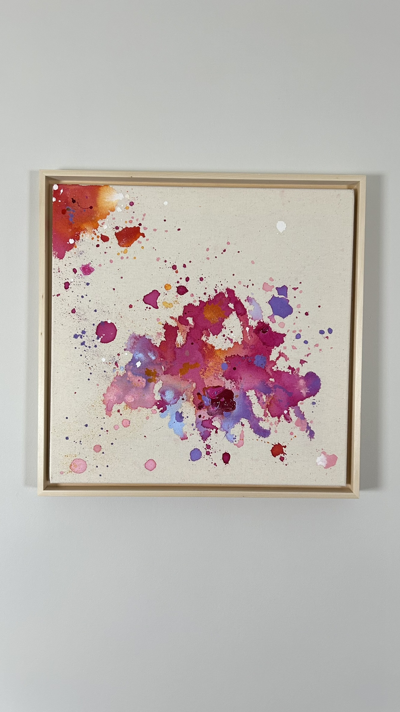 Träume, 2025, Acryl und Gold auf roher Baumwollleinwand, Ansicht 2